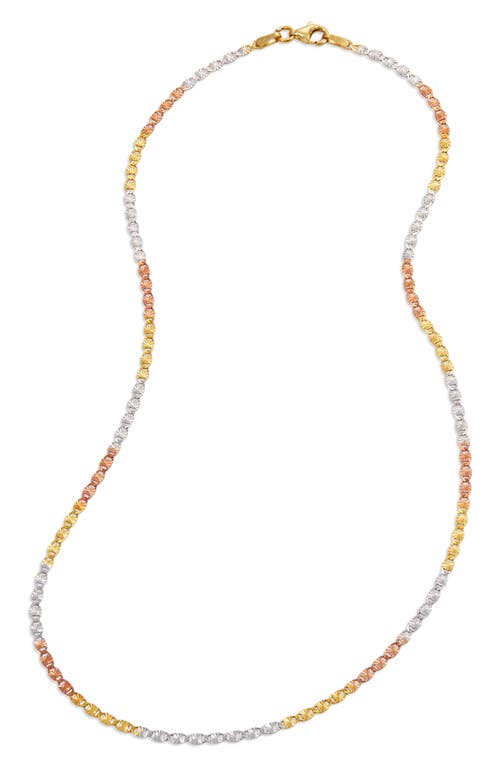 SAVVY CIE JEWELS Mixed Metallic Link Necklace in Yellow at Nordstrom