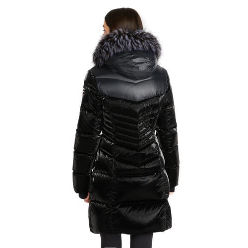 Shop Pajar Faye Quilted Puffer With Fixed Hood And Detachable Hood And Faux Fur Trim In Black