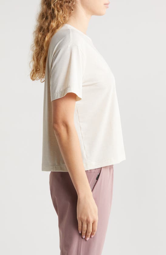 Shop Free Fly Elevate Boxy T-shirt In Heather Birch