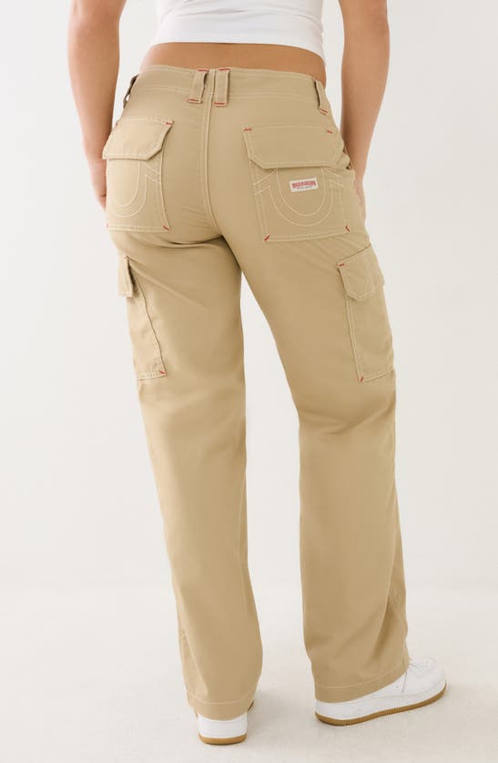 Shop True Religion Brand Jeans Military Cargo Pants In Travertine
