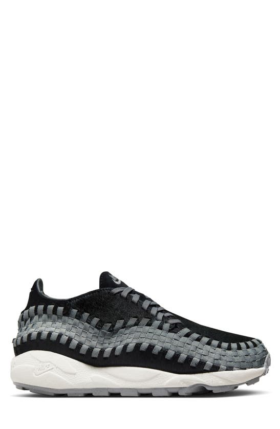 Shop Nike Air Footscape Woven Sneaker In Black/ Smoke Grey Calf Hair