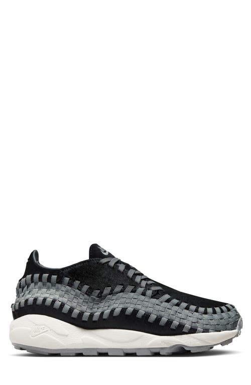 Shop Nike Air Footscape Woven Sneaker In Black/smoke Grey Calf Hair