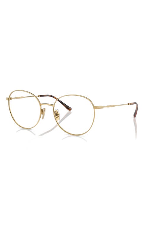 Vogue 50mm Round Optical Glasses In Gold