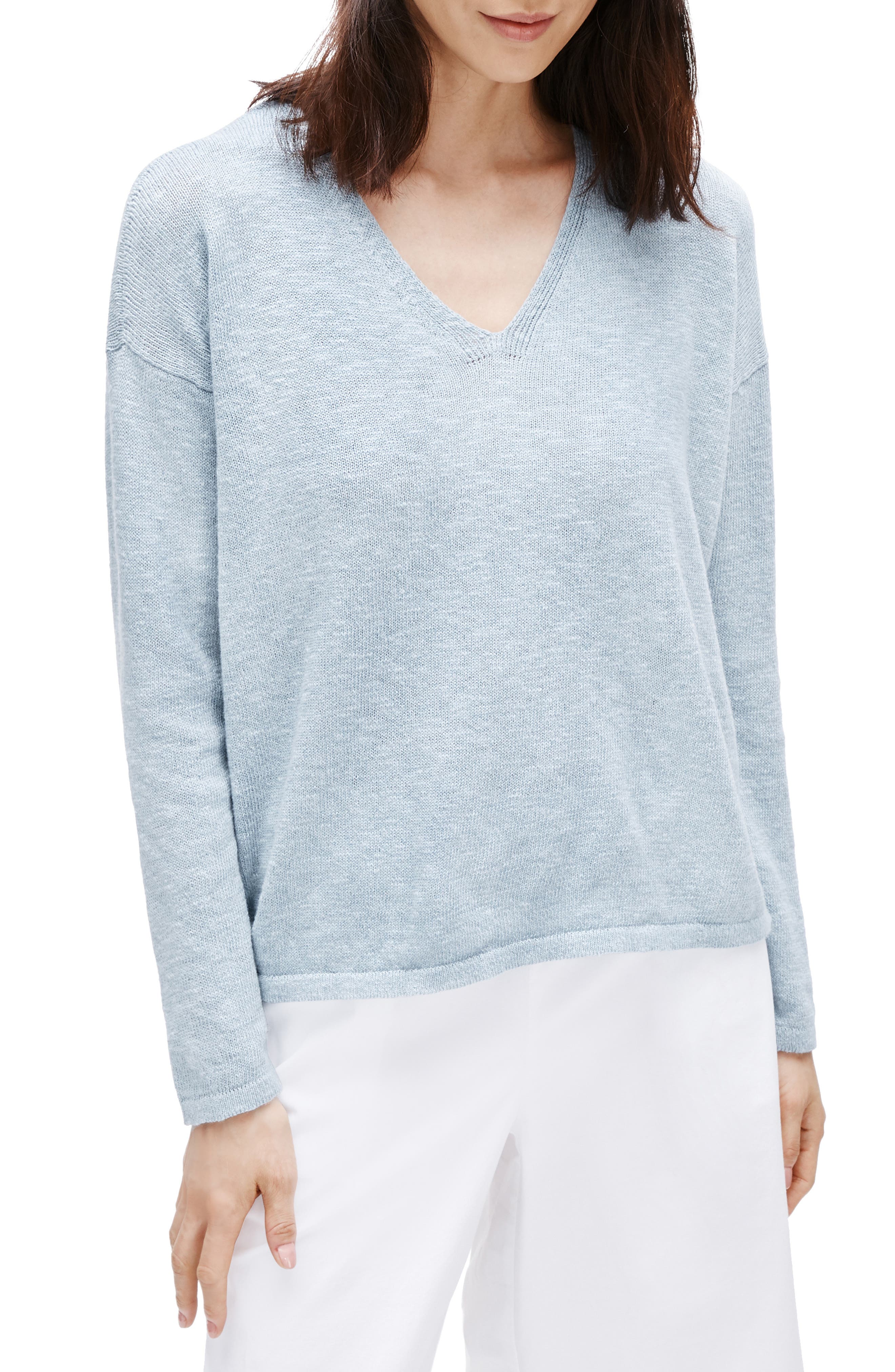 eileen fisher linen cotton sweater