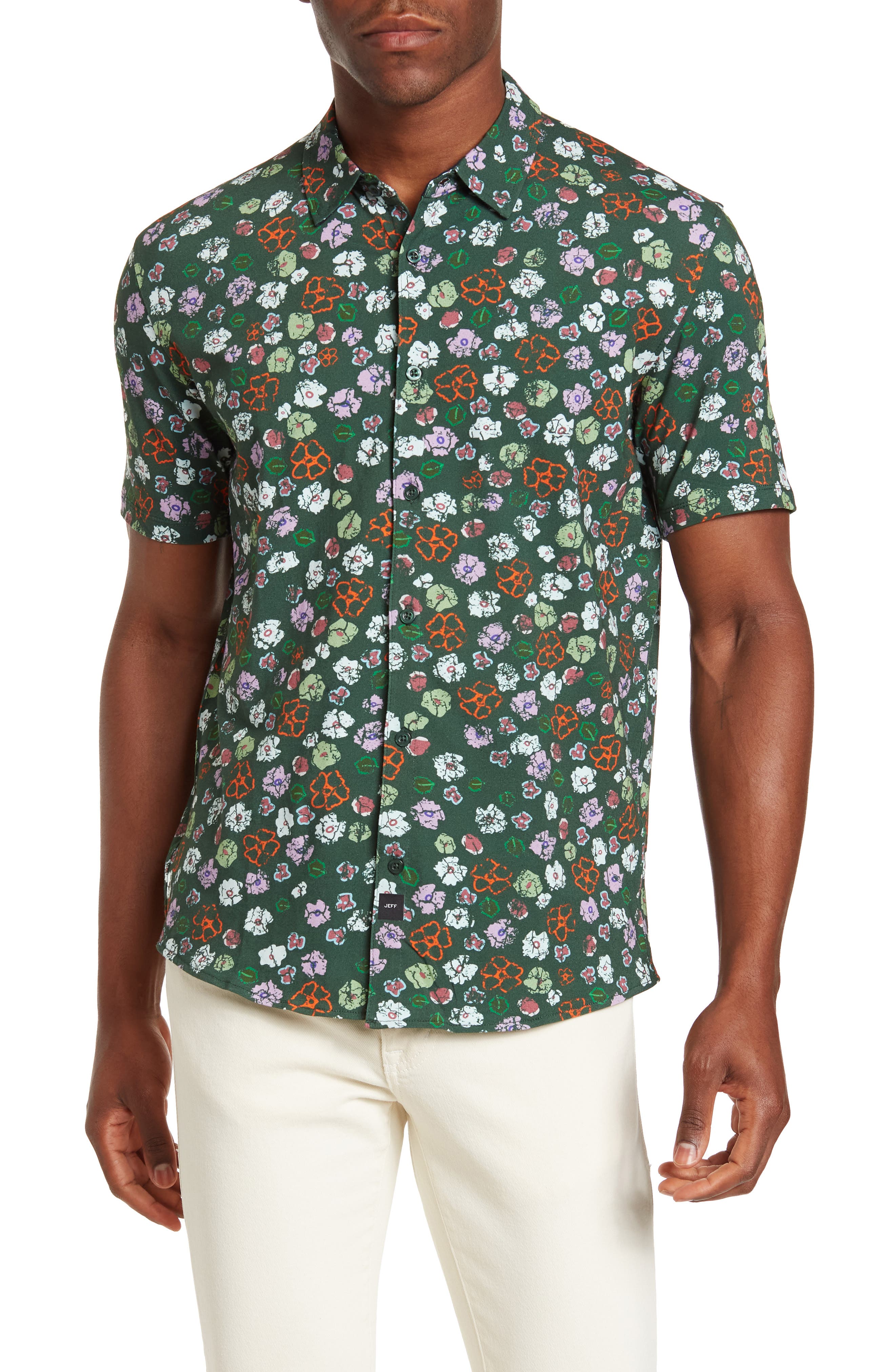 Jeff Half Moon Printed Short Sleeve 