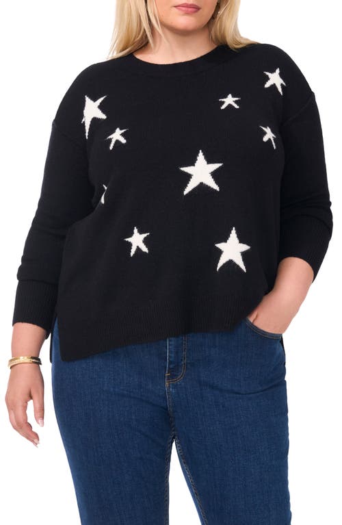 VINCE CAMUTO VINCE CAMUTO STAR CREWNECK SWEATER