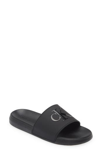 Calvin Klein Wiston Slide Sandal In Black/black