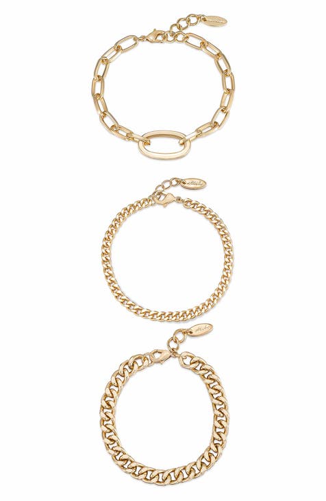 Big Chain Links Gold Plastic Bracelet
