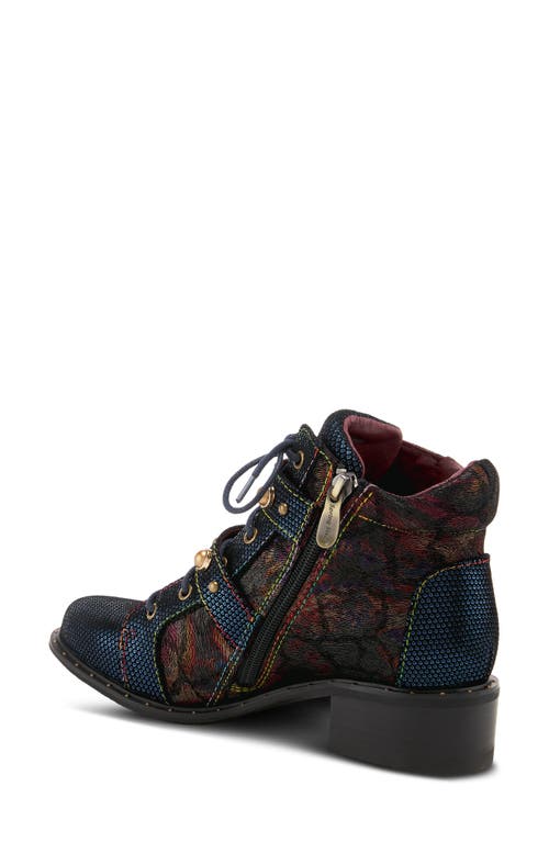 Shop L'artiste By Spring Step Chrissy Lace-up Bootie In Navy Multi