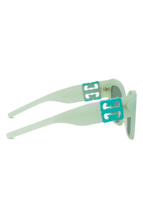 Shop Givenchy Liquid 4g Square Sunglasses In Shiny Light Green/green