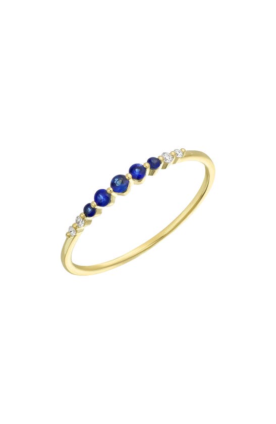 Bony Levy Graduated Sapphire Ring In 18k Yellow Gold
