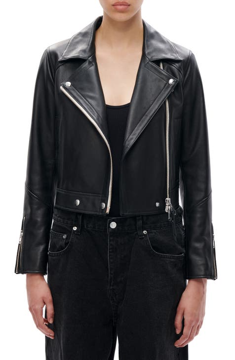 Leather Biker Jacket w/ Milk Skirt & Paul Smith Mini Cooper Bag