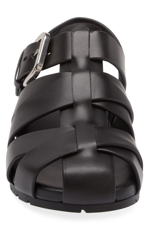 Shop Bottega Veneta Alfie Fisherman Sandal In Black