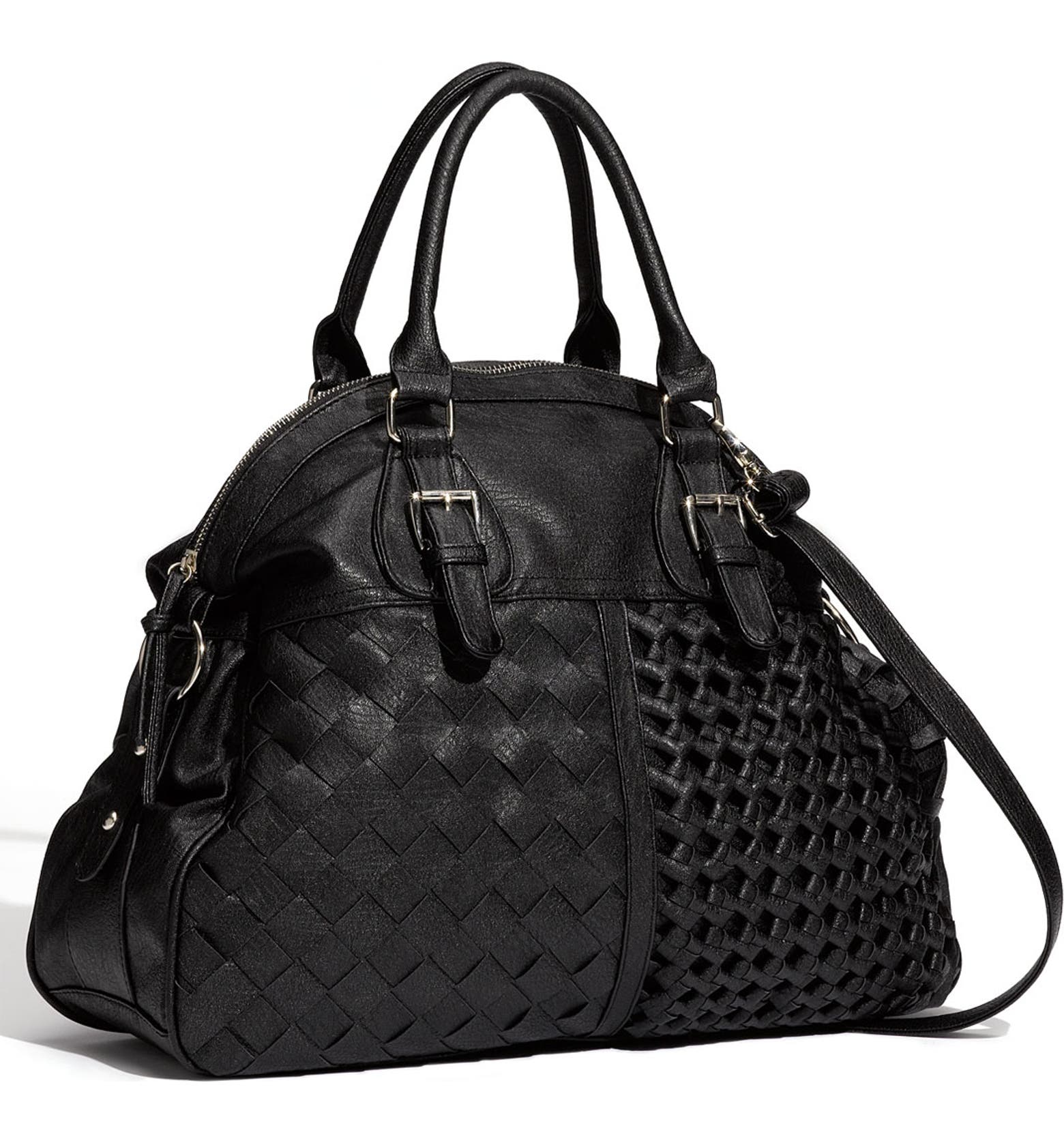 NB Handbags Woven Faux Leather Bowling Bag | Nordstrom
