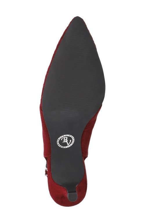 Bella Vita Marquette Slingback Kitten Heel Pump In Burgundy Suede