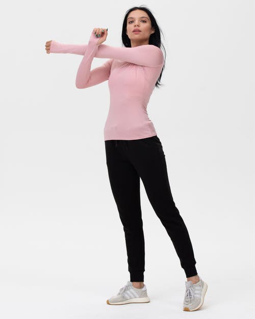 Rebody Active Citizen Compression Long Sleeve Top In Mauve Pink