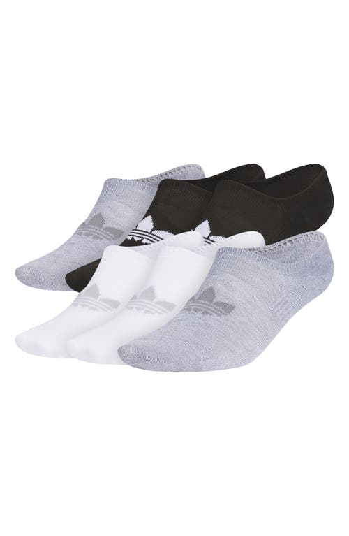 Shop Adidas Originals Adidas Gender Inclusive Superlite Assorted 6-pack Super No-show Socks In Black/white/grey