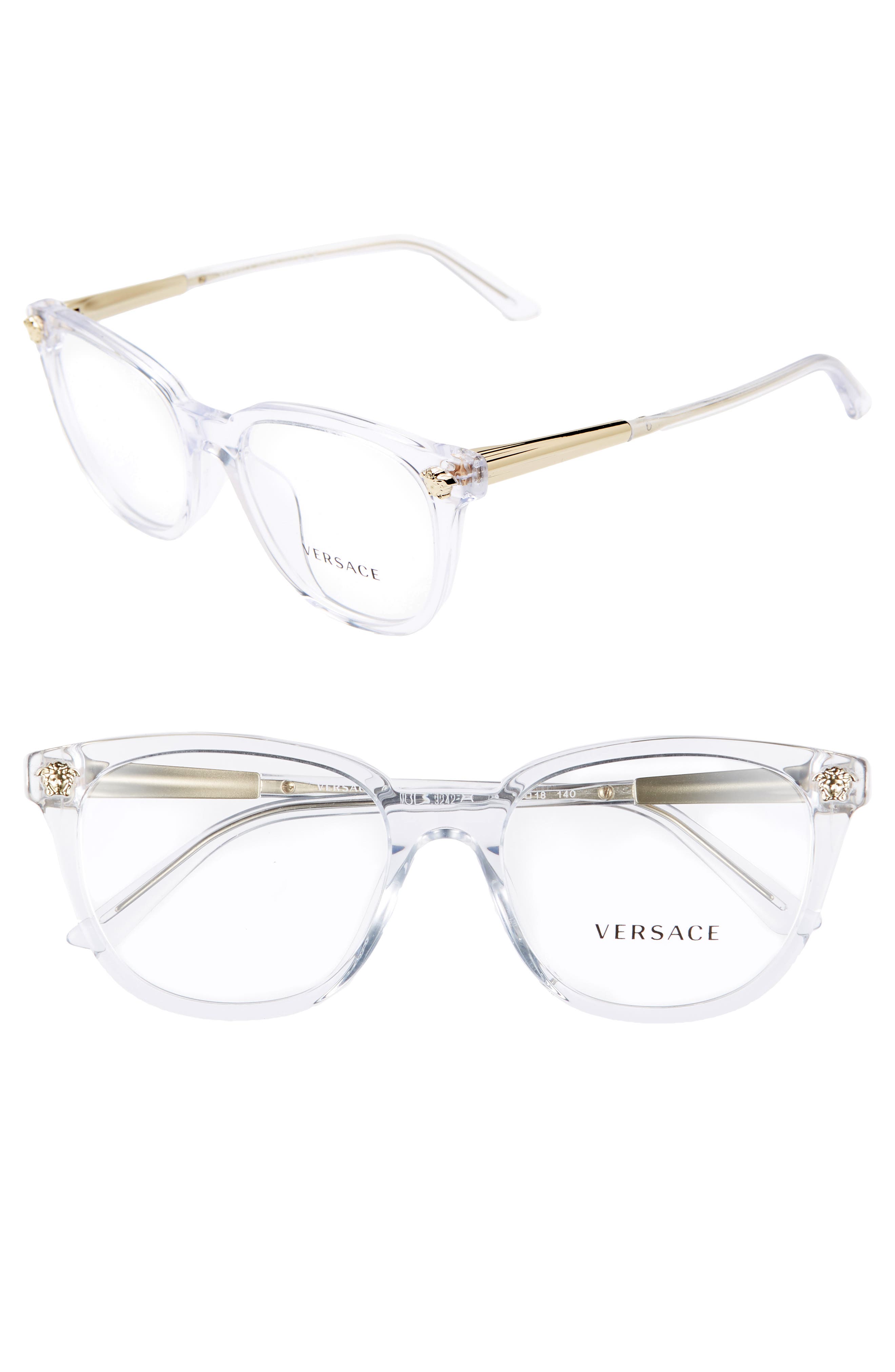 Versace 54mm Transparent Optical 