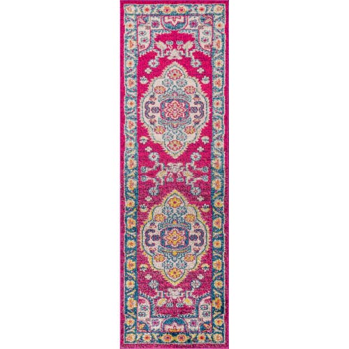 Jonathan Y Bohemian Flair Boho Vintage Area Rug In Pink/ivory