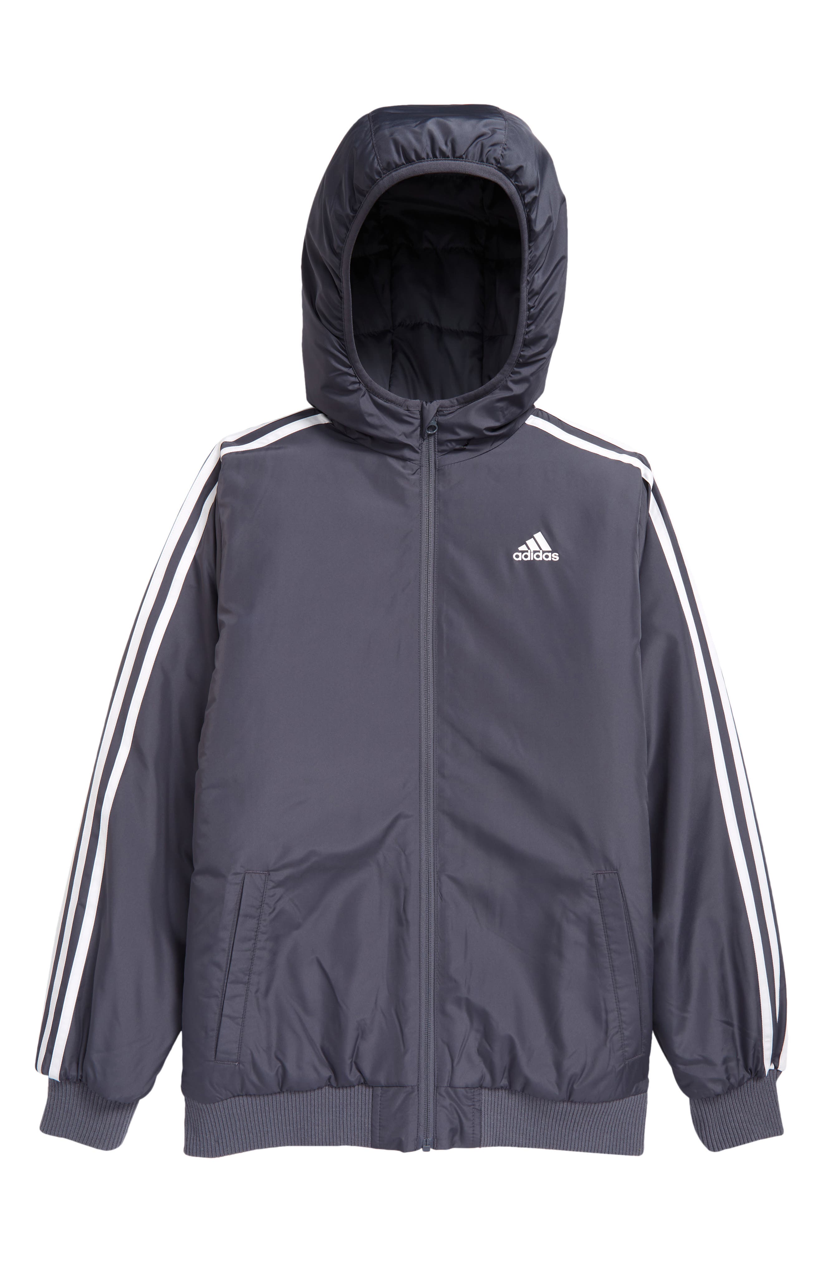 adidas hooded bomber jacket junior