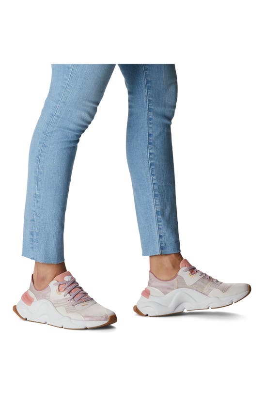 Sorel Kinetic Rnegd Float Sneaker In Chalk Eraser Pink