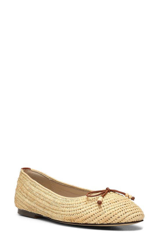 Joie Aimee Woven Raffia Ballerina Flats In Tan | ModeSens