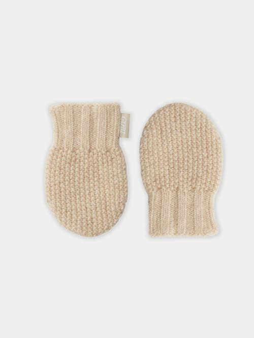 Gobi Mongolian Cashmere Organic Color Cashmere Baby Set In Beige