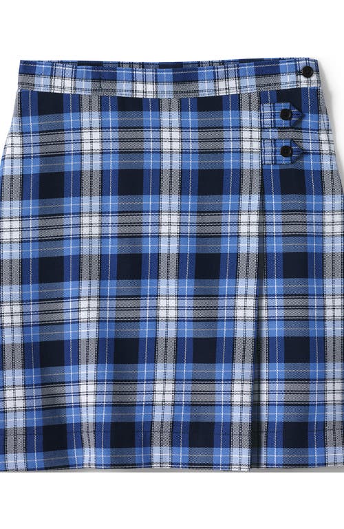 LANDS' END LANDS' END SCHOOL UNIFORM GIRLS PLAID A-LINE SKIRT BELOW THE KNEE