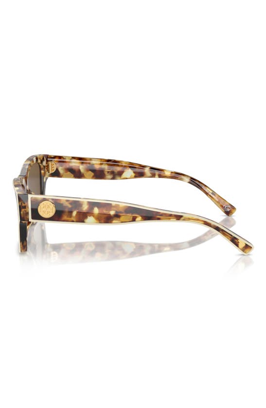 Tory Burch Women's 0ty7207u 53mm Rectangular Sunglasses In Dark Brown