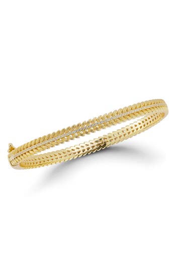 Chloe & Madison Chloe And Madison Wreath Bangle Bracelet In Gold