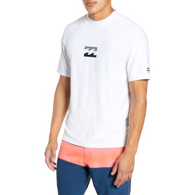 Billabong All Day Wave Loose Fit Short Sleeve Rashguard, White