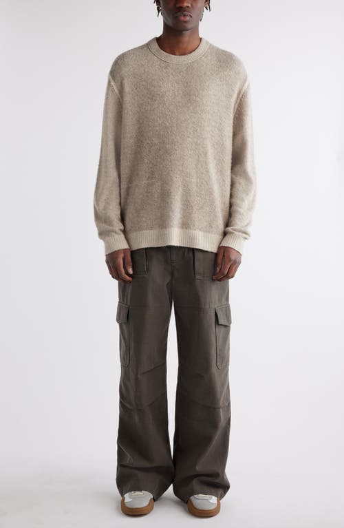 Acne Studios Wool Blend Crewneck Sweater In Beige