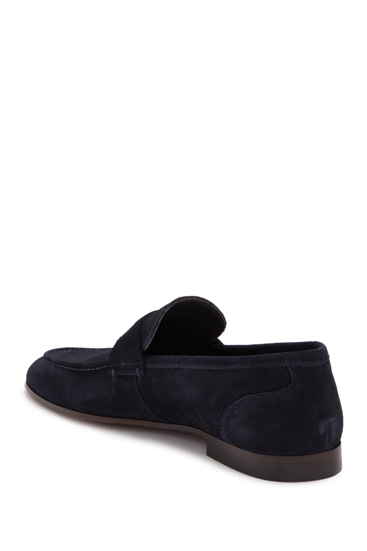 To Boot New York Deville Leather Penny Loafer In Deep Blue