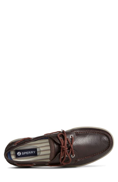 Sperry Billfish 3-eye Leather & Canvas Boat Shoe In Brown
