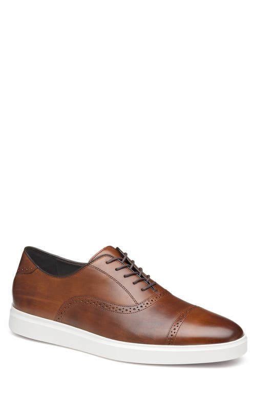 Johnston & Murphy Brody Cap Toe Oxford Sneaker Hand-Stained Full Grain at Nordstrom