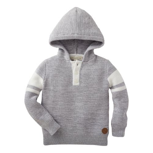 Shop Hope & Henry Boys' Hooded Pullover Sweater, Kids In Grey