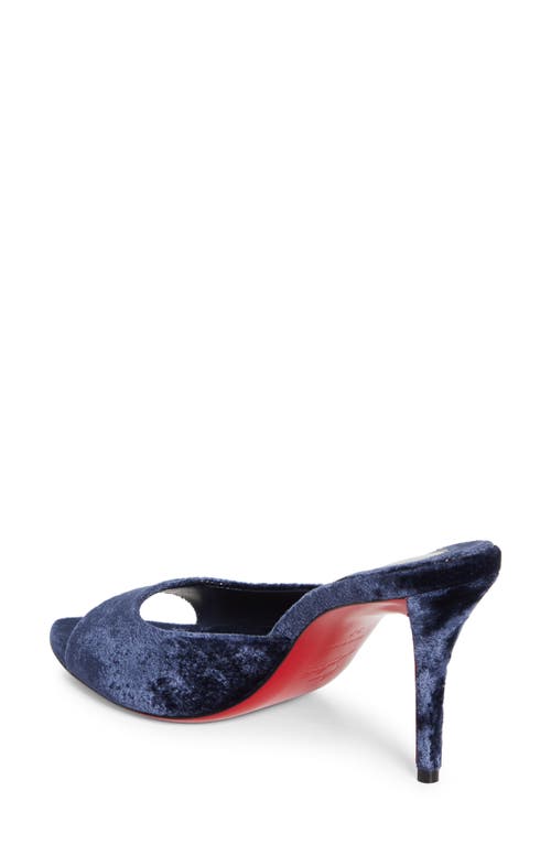 Shop Christian Louboutin Apostropha Pointed Toe Slide Sandal In V158 Marine