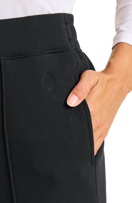 Tommy Bahama Palm Voyage Pintuck Pleat Knit Pants In Black