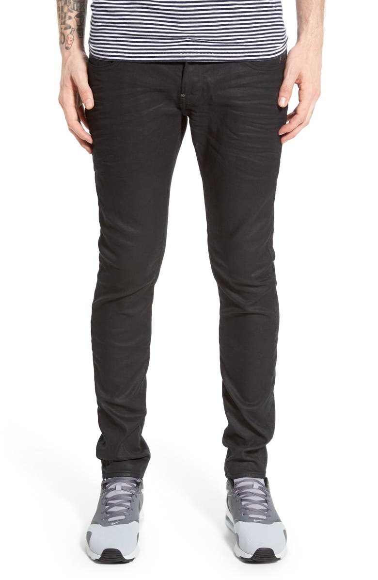 G-Star Raw 'Revend' Skinny Fit Coated Jeans (Dark Aged Black) | Nordstrom