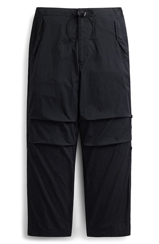 Shop Alpha Industries Cotton Blend Parachute Pants In Black