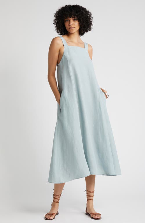 Nordstrom Sleeveless A-line Dress In Teal Mist