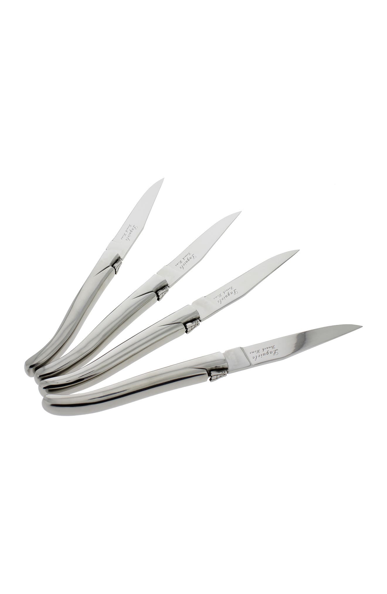 French Home Laguiole Connoisseur Stainless Steel Steak Knives In Silver
