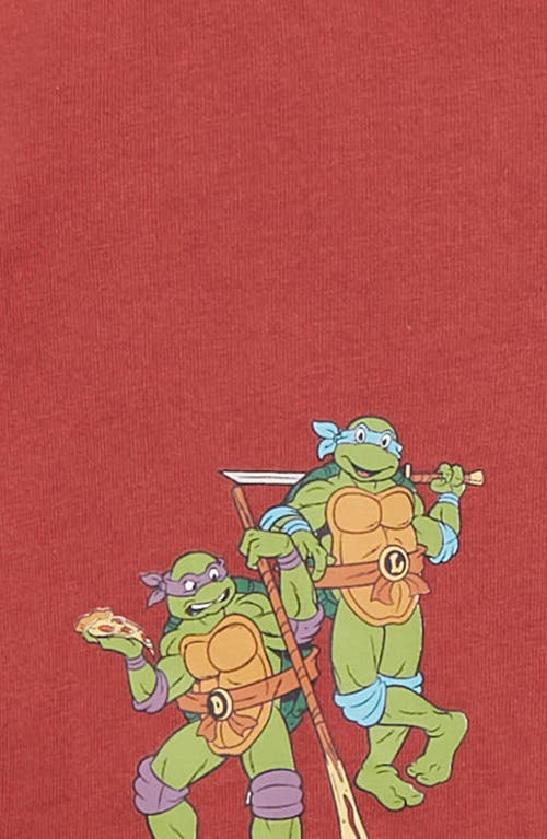 Shop Tucker + Tate Kids' Ninja Turtles Long Sleeve Graphic T-shirt In Red Ochre Tmnt