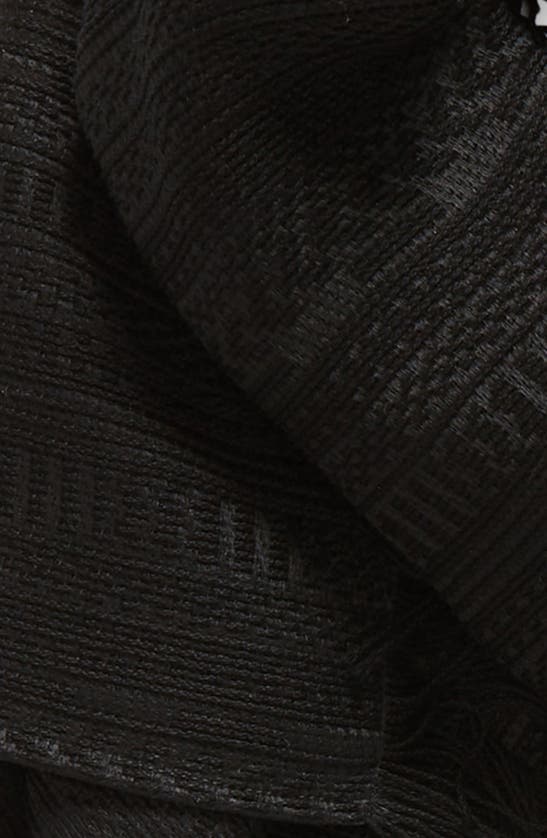 Shop Max Mara Fiesole Fringe Cotton & Silk Scarf In Black