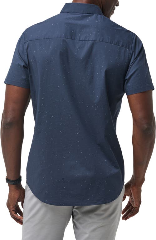 Shop Travismathew Valley Forge Stretch Short Sleeve Button-up Shirt In Total Eclipse