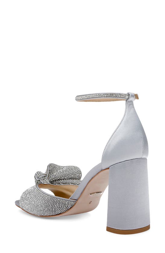 Shop Badgley Mischka Collection Poppy Ankle Strap Sandal In Silver