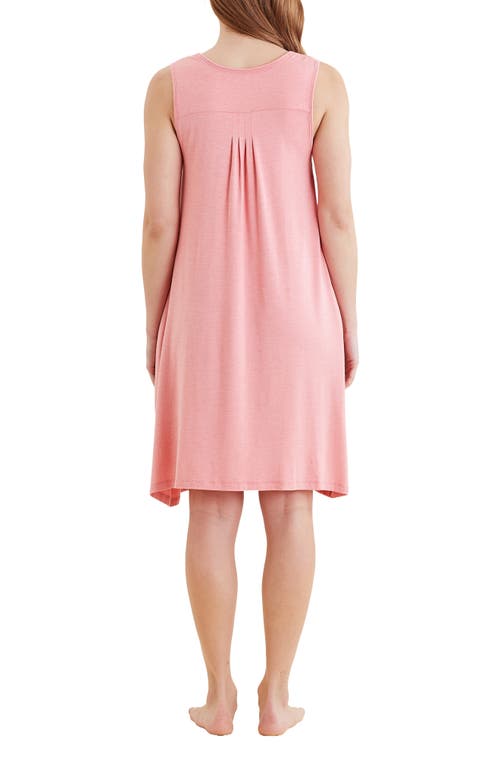 Shop Papinelle Kate Pleated Nightgown In Strawberry