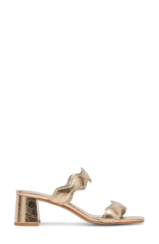 Shop Dolce Vita Ilva Slide Sandal In Gold Distresseed Leather
