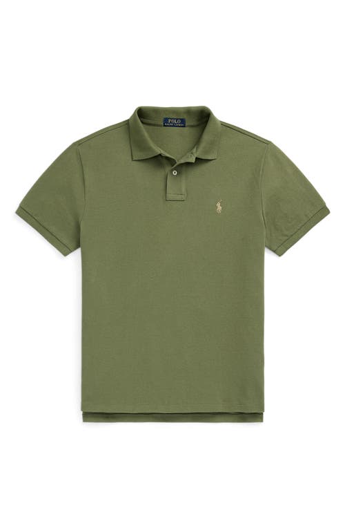 Shop Polo Ralph Lauren Cotton Piqué Polo In Garden Trail