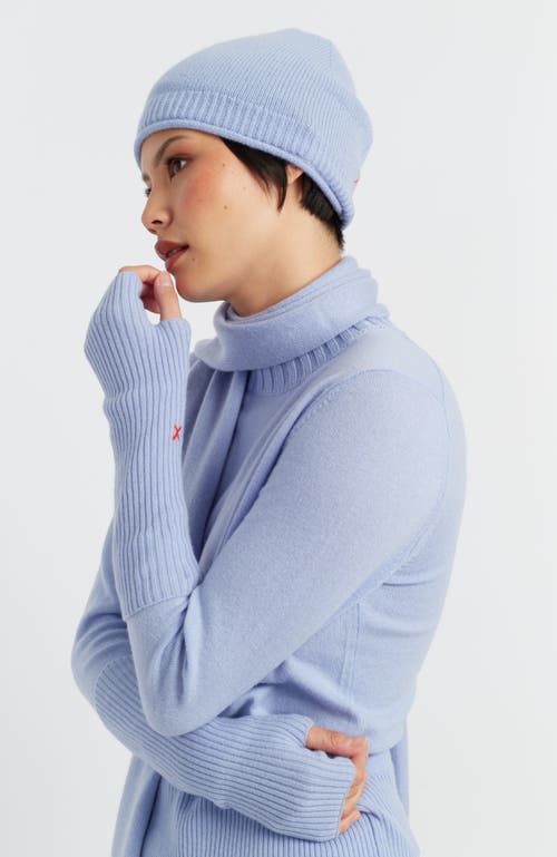 Shop Chinti & Parker Wool-cashmere Beanie In Washed Blue